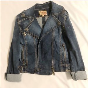 Blue Distressed Jean Jacket